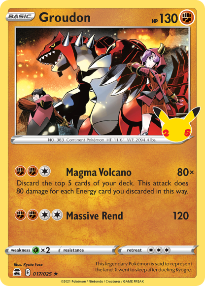 Groudon 017/025 Rare Holo - Celebrations 2021