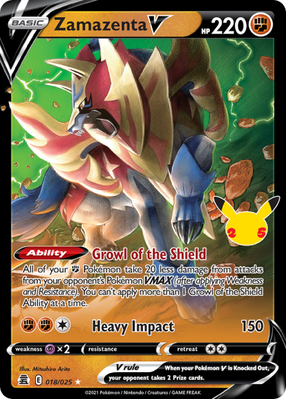 Zamazenta V 018/025 Ultra Rare - Celebrations 2021