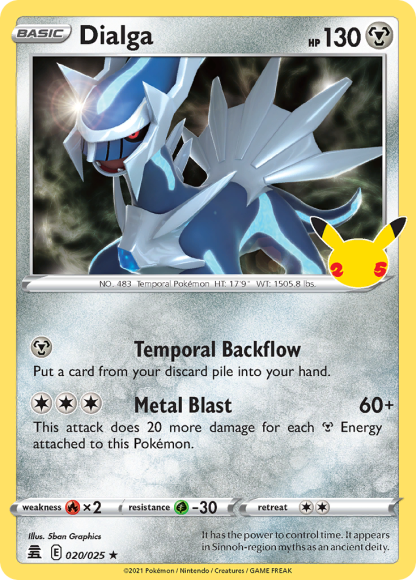 Dialga 020/025 Rare Holo - Celebrations 2021