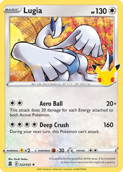 Lugia 022/025 Rare Holo - Celebrations 2021