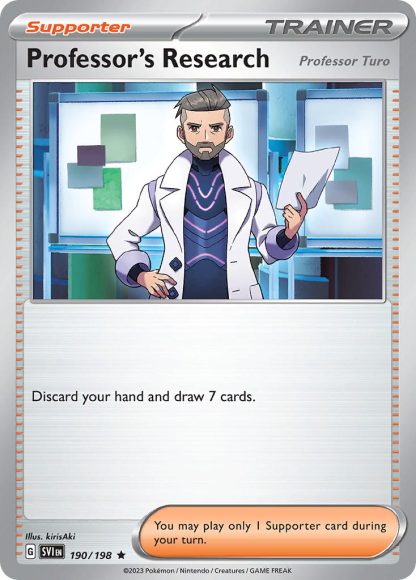 Professor's Research [Professor Turo] 190/198 Rare Holo - Scarlet & Violet 2023