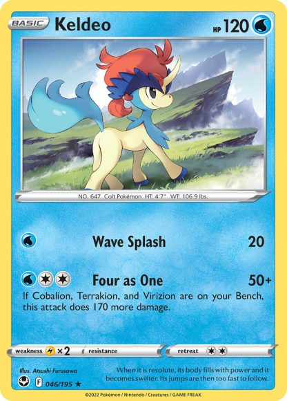 Keldeo 046/195 Reverse Holo Rare - Silver Tempest 2022