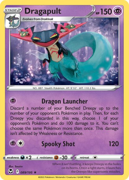 Dragapult 089/195 Rare Holo - Silver Tempest 2022