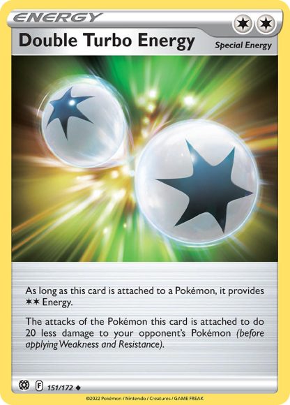 Double Turbo Energy 151/172 Reverse Holo - Uncommon - Brilliant Stars 2022